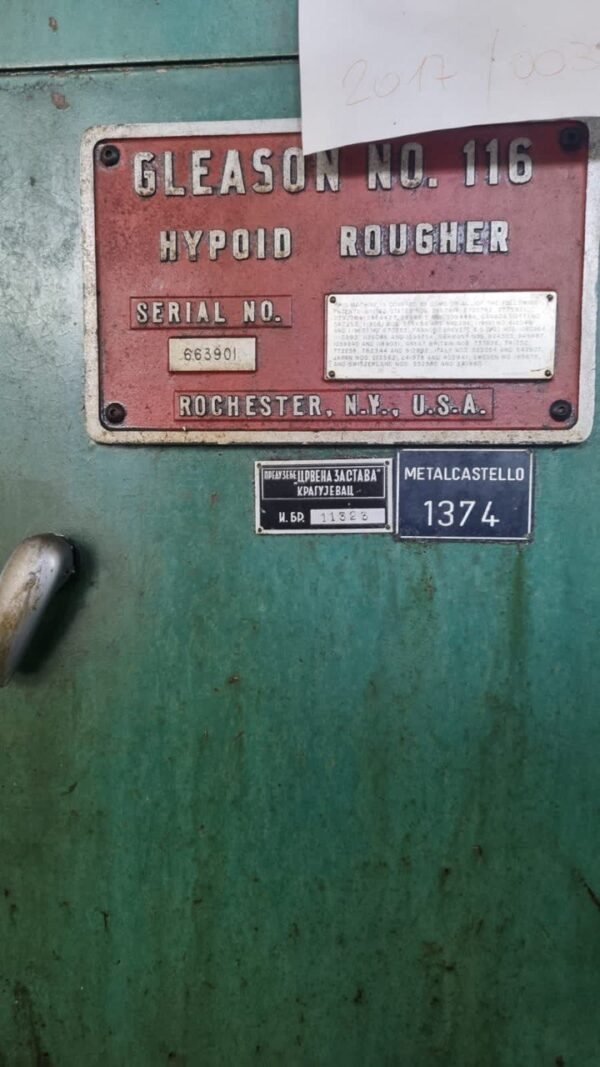 GLEASON NO.116 HYPOID ROUGHER - Image 4