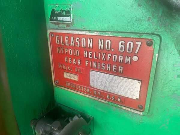 GLEASON NO .607 GEAR FINISHER - Image 2