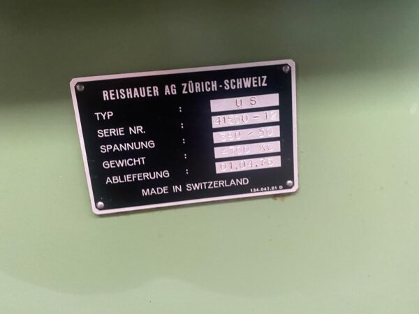 THREAD GRINDER REISHAUER - Image 2
